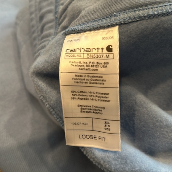 Carhartt Light Blue Sweatpants Joggers Men's 2XL - Picture 4 of 7